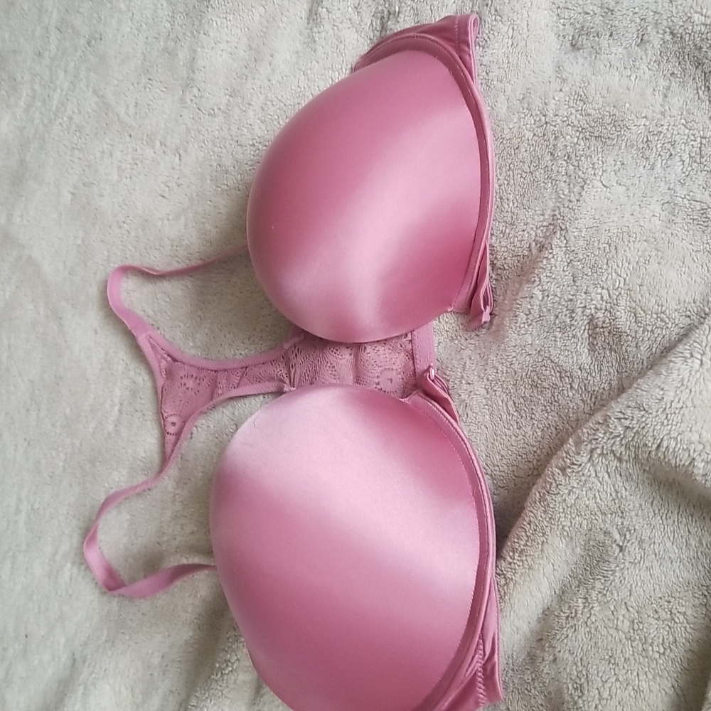 Rose colored racerback Victoria's secret bombshell bra